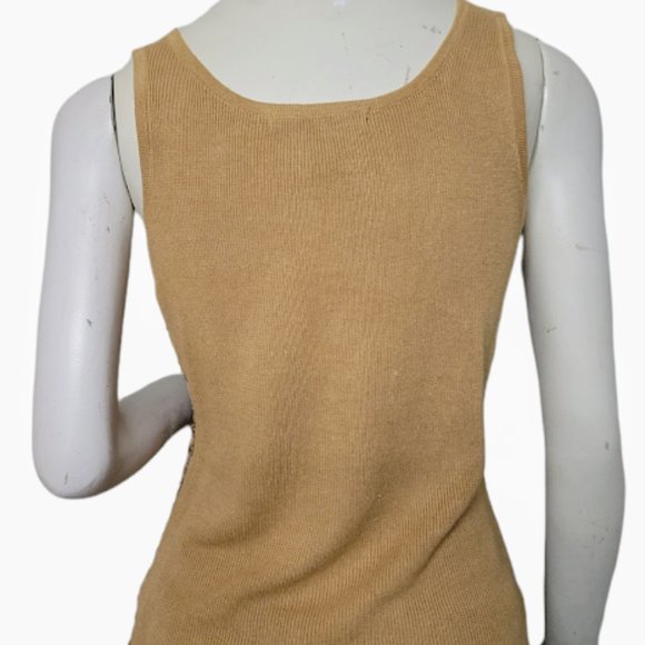 Vintage Women’s 52 Weekends Sequined Sleeveless Knit Sweater Shirt Tank Top Med - Picture 5 of 9